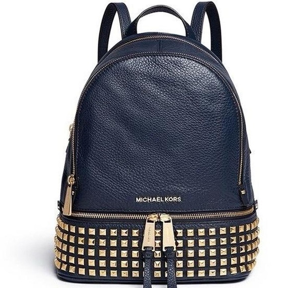 michael kors rhea studded medium backpack - Picture 1 of 8